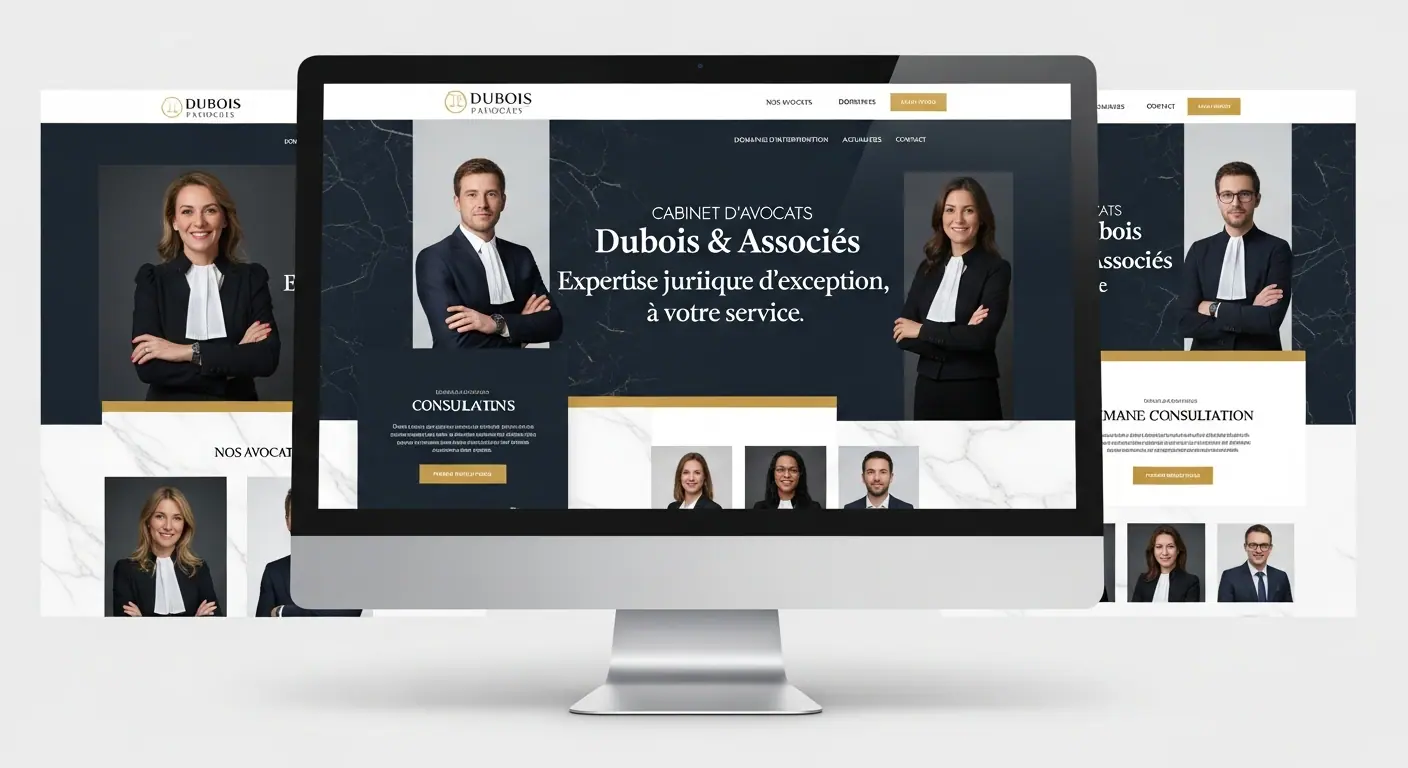Site institutionnel pour un cabinet d'avocats — design sobre et professionnel avec prise de contact