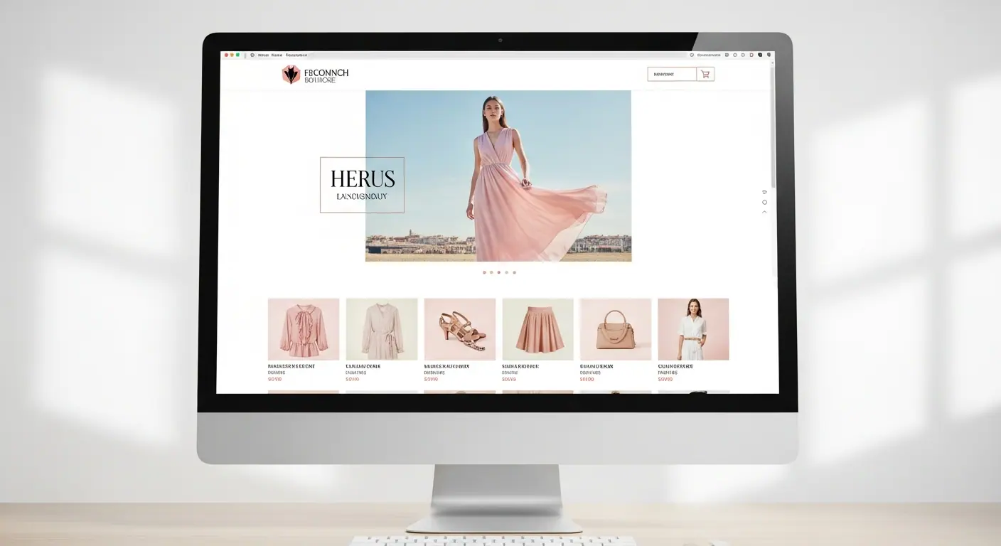 Boutique en ligne pour une marque de mode française — e-commerce élégant et responsive