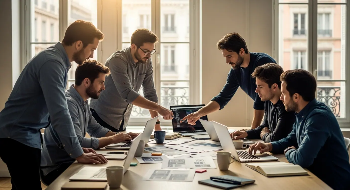 L'équipe Modern Website Builder au travail dans leurs bureaux lyonnais