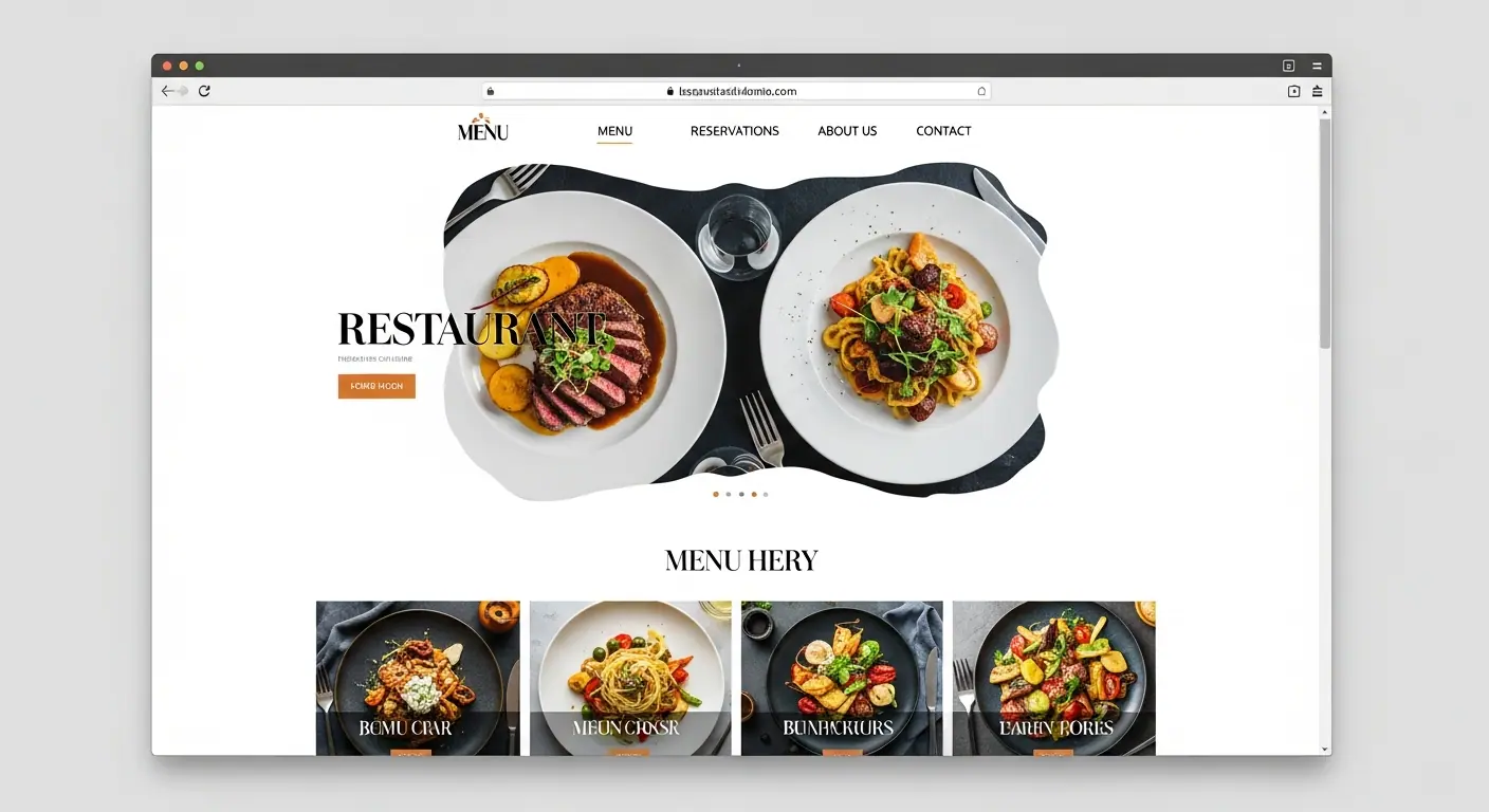 Après : nouveau site restaurant moderne et élégant