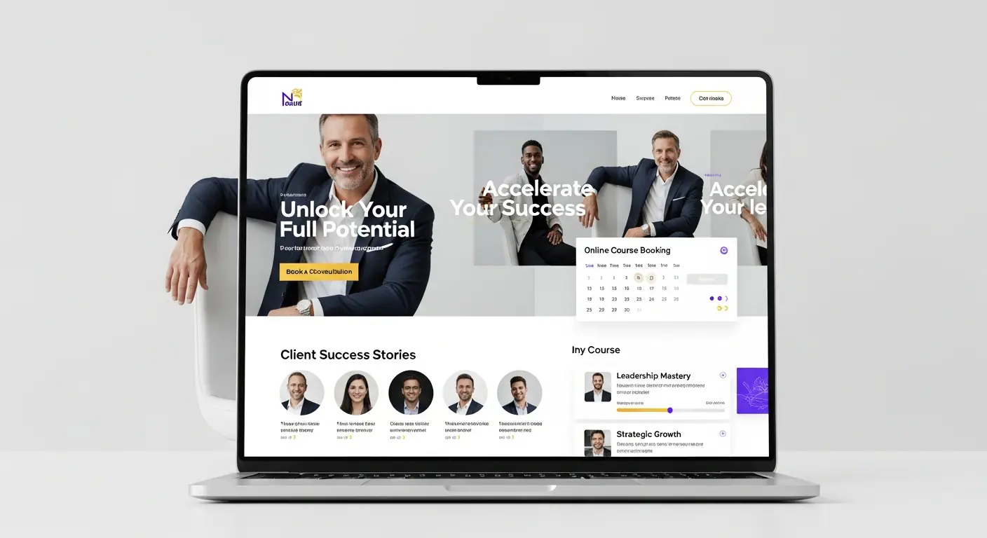 Site web pour un coach professionnel — design dynamique avec prise de rendez-vous et témoignages