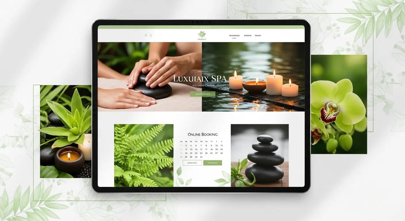 Site vitrine pour un centre de bien-être et spa — design apaisant avec réservation de soins en ligne
