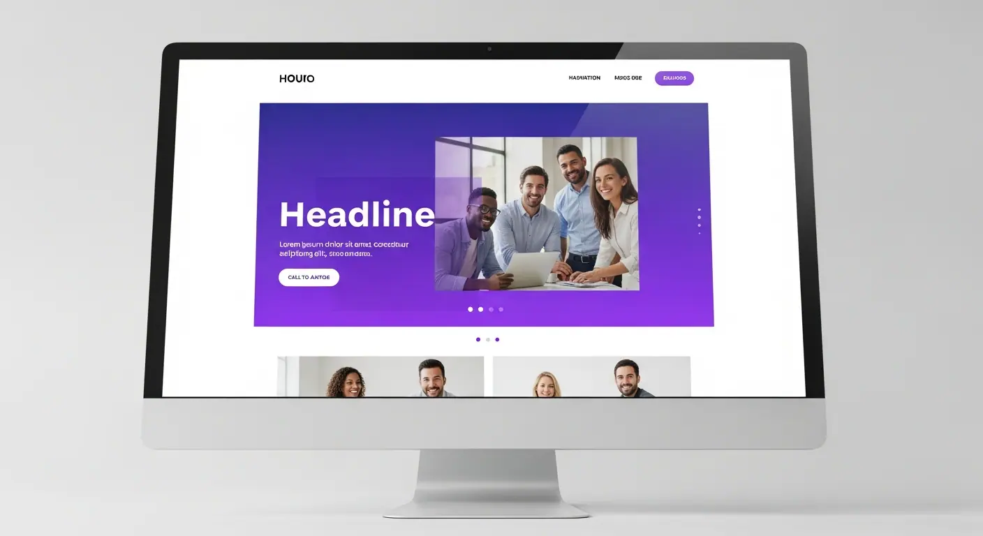 Site vitrine corporate avec hero section percutante