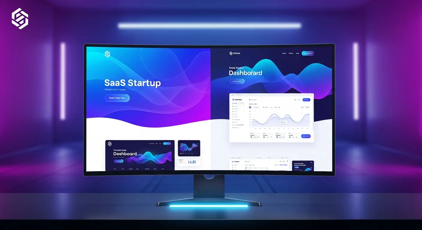 Landing page pour une startup SaaS — design moderne avec animations et démonstration produit